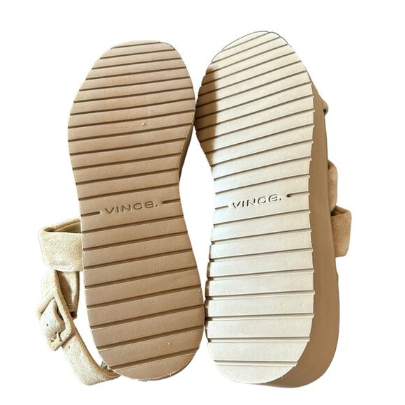 Vince Skylar Strappy Suede Wedge Sandals NEW Size 9 - Picture 8 of 9